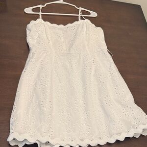 Francesca's Collections White Eyelet Mini Dress